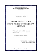 Luận văn Tái cấu trúc tài chính doanh nghiệp ngành dệt may Việt Nam