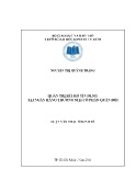 Luận văn Tăng cường quản trị rủi ro tín dụng tại ngân hàng thương mại cổ phần Quân Đội - Nguyễn Thị Quỳnh Trang