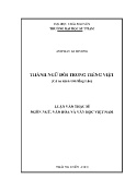 Luận văn Thành ngữ đối trong Tiếng Việt