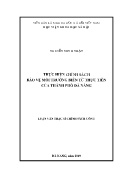 Luận văn Thực hiện chính sách bảo vệ môi trường biển từ thực tiễn của Thành phố Đà Nẵng