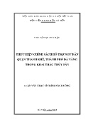 Luận văn Thực hiện chính sách hỗ trợ ngư dân Quận Thanh Khê, Thành phố Đà Nẵng trong khai thác thủy sản