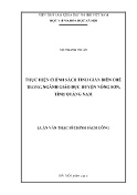 Luận văn Thực hiện chính sách tinh giản biên chế trong ngành giáo dục huyện Nông Sơn, tỉnh Quảng Nam