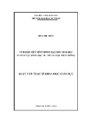 Luận văn Tích hợp liên môn trong dạy học sinh học vi sinh vật (Sinh học 10 - Trung học phổ thông)