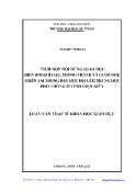 Luận văn Tích hợp nội dung Giáo dục BĐKH, phòng tránh và giảm nhẹ thiên tai trong dạy học địa lí 12 - THPT ở Tỉnh Điện Biên