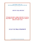Luận văn Tính hệ số beta theo chỉ số VN-Total đại diện tổng thể thị trường chứng khoán Việt Nam