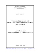 Luận văn Tình hình sử dụng ngôn ngữ của người Na Mẻo ở huyện Tràng Định, tỉnh Lạng Sơn