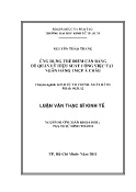 Luận văn Ứng dụng thẻ điểm cân bằng để quản lý hiệu suất công việc tại Ngân hàng TMCP Á Châu