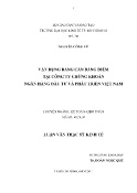 Luận văn Vận dụng bảng cân bằng điểm tại Công ty chứng khoán ngân hàng đầu tư và phát triển Việt Nam