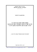 Luận văn Vận dụng dạy học theo nhóm trong dạy học sinh học phần cơ thể người và sức khỏe ở trường trung học cơ sở