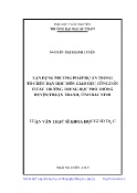 Luận văn Vận dụng phương pháp dự án trong tổ chức dạy học môn GDCD ở các trường THPT huyện Thuận Thành, tỉnh Bắc Ninh