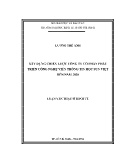 Luận văn Xây dựng chiến lược của Công ty Cổ phần Phát triển Công nghệ Viễn thông Tin học Sun Việt đến năm 2020