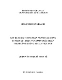 Luận văn Xây dựng hệ thống phân ngành các công ty niêm yết phục vụ cho sự phát triển thị trường chứng khoán Việt Nam